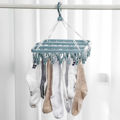 32 clip foldable clothes rack for drying clothes折叠晾衣架