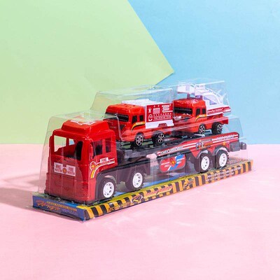 Chldrens large doule-deck engneerng car toy model flat