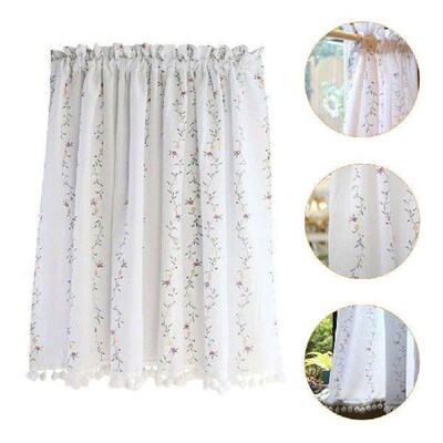 Blackout Curtains for Bedroom Short Clear Shower Floral