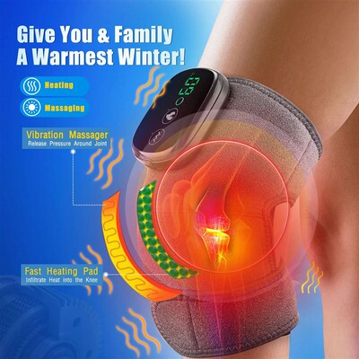 Eletric Heating Knee Massage Device Vibration Knee Pads for
