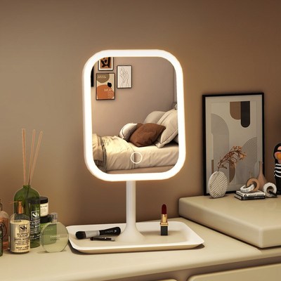 Home LED vanity mirror with light desktop makeup mirror