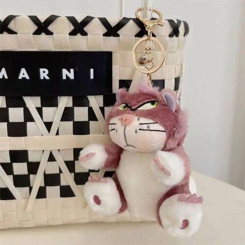 15cm Kawaii Lucifer Cat Plush Keychain Cinderellas Cat Plus