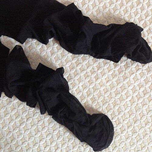 Fashion Black Lady Tights Elastic Silk Stockings Solid