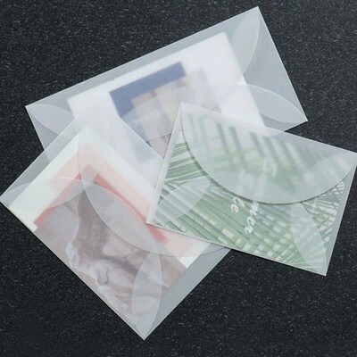 50pcs/lot Blank Translucent Envelope for Invitations Postcar