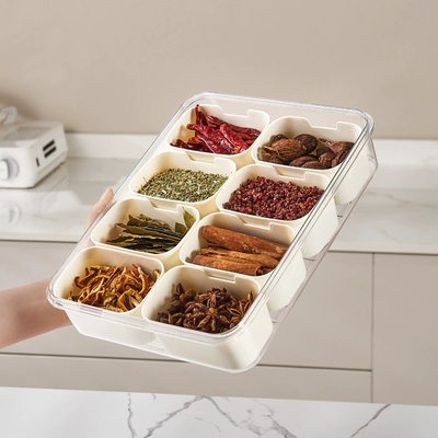 Spice storage box Food grade kitchen divider keeps fresh