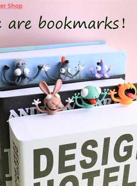 1PC Creative Cartoon Animal Style 3D Stereo Bookmarks Origin