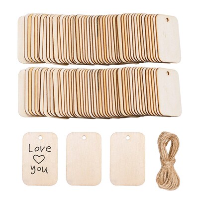 Unfinished Nature Wood Slice Gift Tags Blank Wooden Hanging