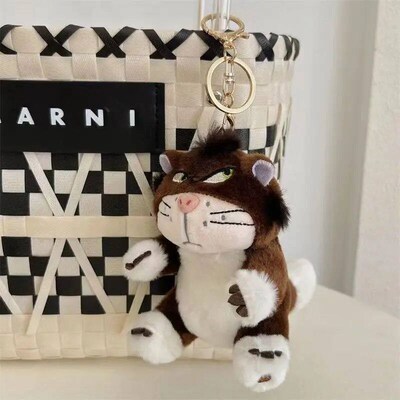 15cm Kawaii Lucifer Cat Plush Keychain Cinderellas Cat Plus