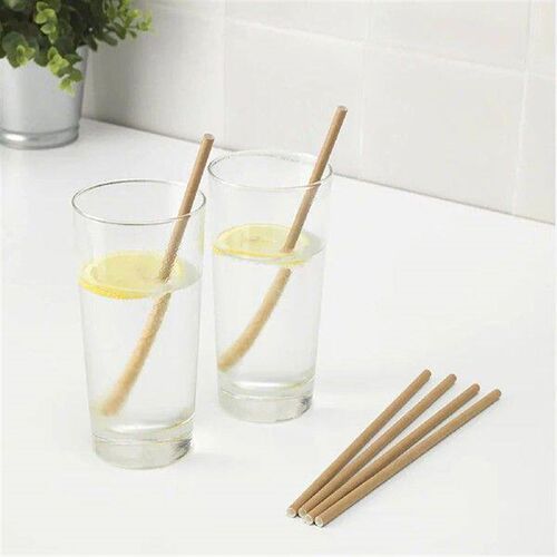 100 Pcs Paper Straws Compostable Biodegradable Straws 7.75