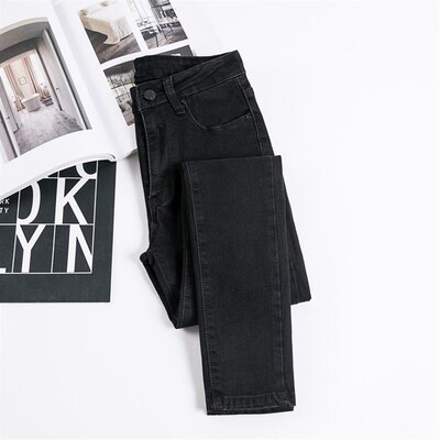 Women black Jeans Hih Waist Jeans Woman denim skinny pants