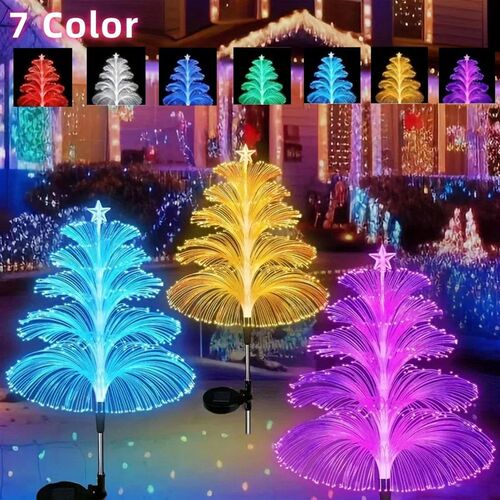 1PC Outdoor Solar Garden Lights 7 Colors Variable Solar Stak