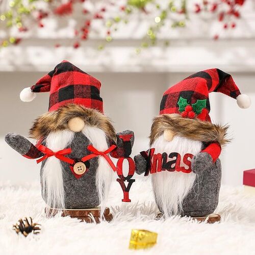 Christmas decoration items Santa Claus figurines faceless do