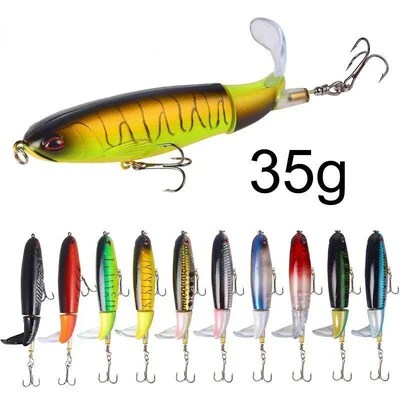 1 Pcs Topwater Fishing Lure Whopper Popper Artificial Bait H