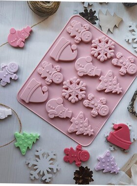 Cake Silicone Mold Christmas Chocolate Mould Decoration Mold