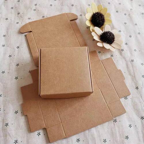 10pcs Hot Sell DIY Kraft Gift Boxes White/Brown/Black Paper