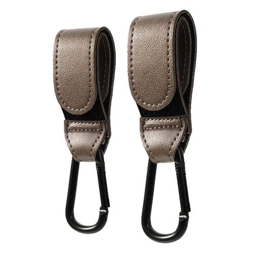 1/2pcs PU Leather Baby Bag Stroller Hook Pram Cart Organizer
