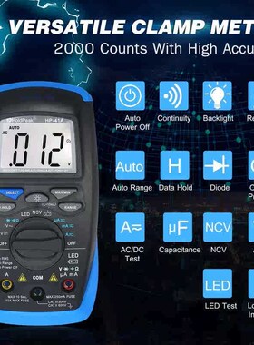 Holdpeak Digital Multimeter TRMS 2000 Counts LCD Auto
