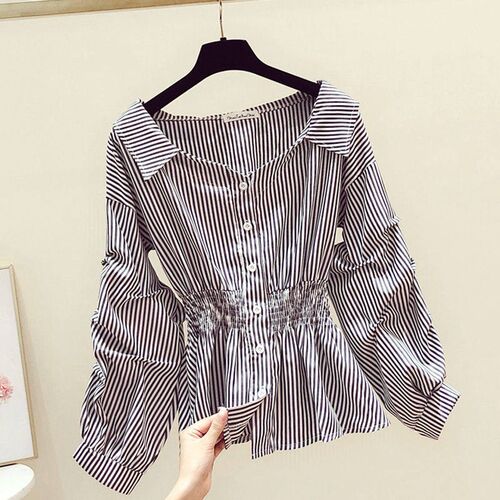 Elegant Off shoulder Top Long sleeve Tunic Blouses Women But