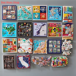 World Tourism Fridge Magnets Japan USA Australia Philippines