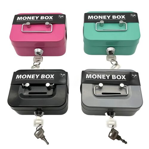 Money Safe Box Lockable Cash Box With Key,Portable Piggy Box
