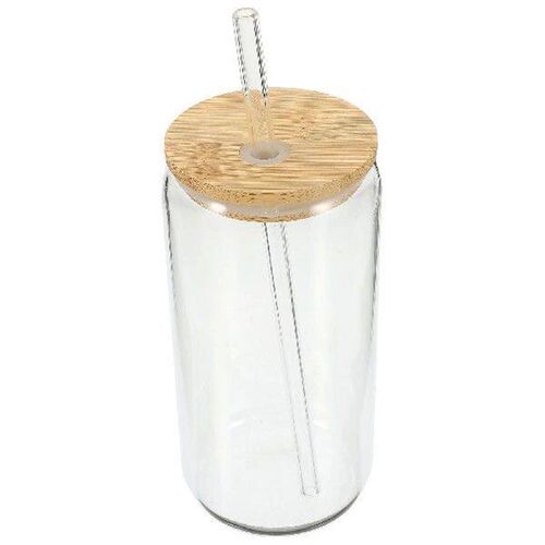Coffee Cup with Lid Bamboo Drink Iced Tumbler and Straw