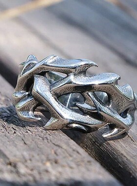 Vintage Hollow Out Design Crown of Thorns Rings For Men Wome
