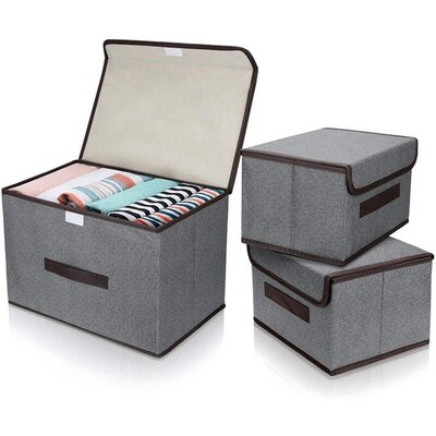 Hot Foldable Storage Boxes With Lid,Fabric Collapsible