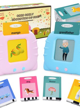 Kids Audio Electronic Cards Book Cognitive Talking Flash Car