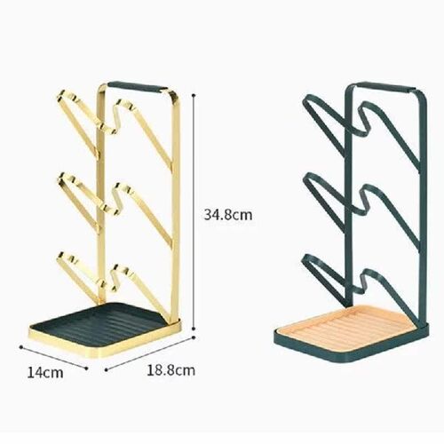 Kitchen Organizer Pot Lid Rack Spoon Holder Metal Shelf
