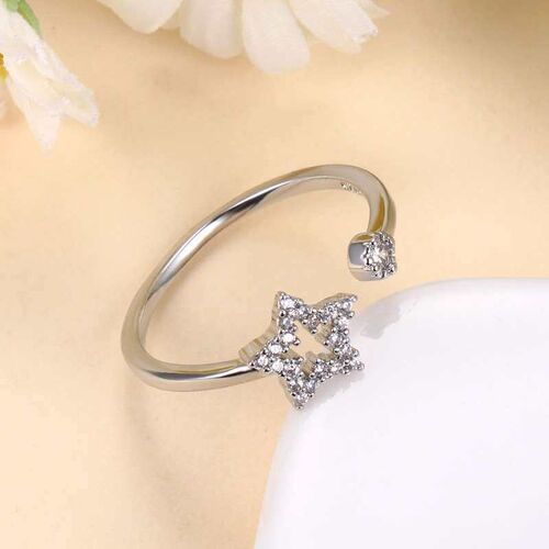 Adjustable star ring female fashion simple small fresh geome