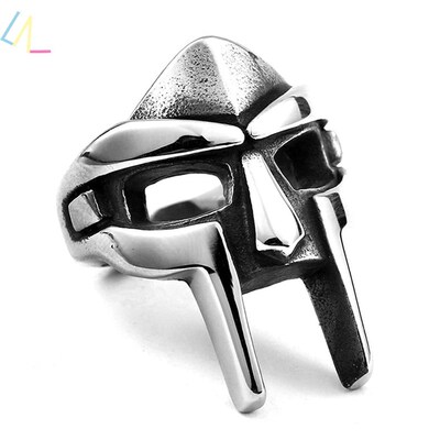 Classic Retro Men Ring Punk Mask Rings Jewelry For Male Gift