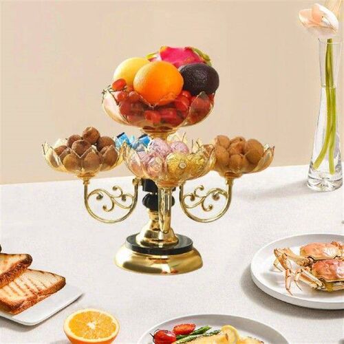 Rotating Snack Serving Tray Modern Fruit Plate for Cafe