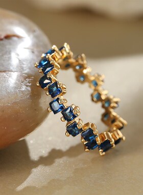 Irregular Square Zircon Engagement Ring Vintage Female Royal