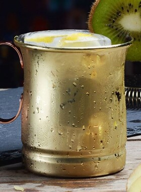 copper-plated glass Moscow mule glass cocktail bar beer mugs