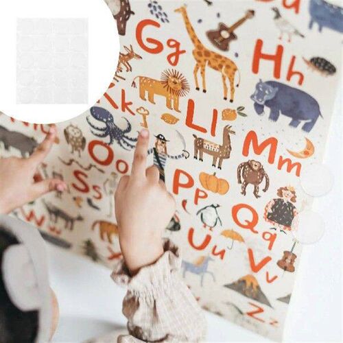 30pcs Transparent Gel Stickers Clear 254MM Reusable