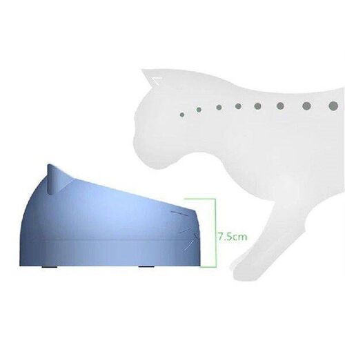 200ml 15 Degrees Tilted Stainless Steel Cat Bowl Non-slip