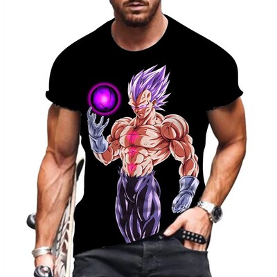 Dragon Ball Z T-shirt Short Men Sleeve Tee Y2k Goku Vegeta r