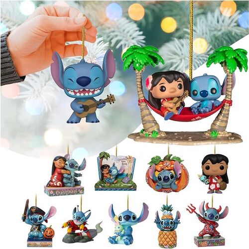 34 Style Christmas Pendant  Stitch Action Figure Xmas Tree D