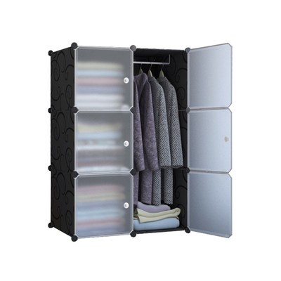 Simple wardrobe plastic storage cabinet bedroom wardrobe DIY