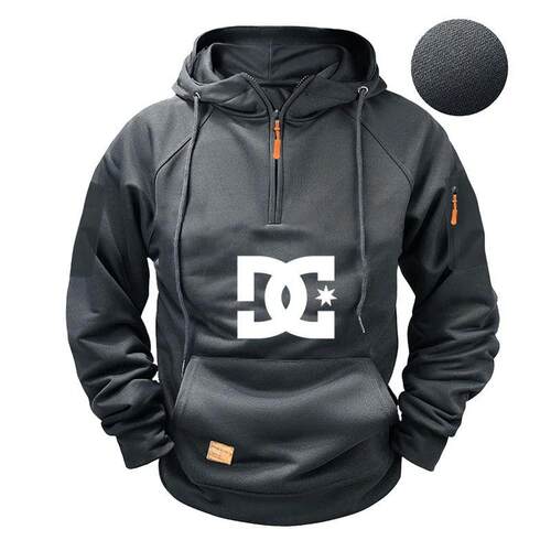 New mens fashion zippered pullover, long-sleeved sweatshirt