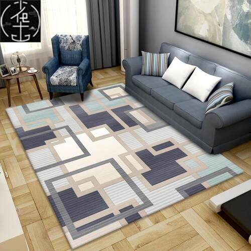 地毯客厅茶几毯现代简北欧家用卧室房间满铺 Geometric carpet