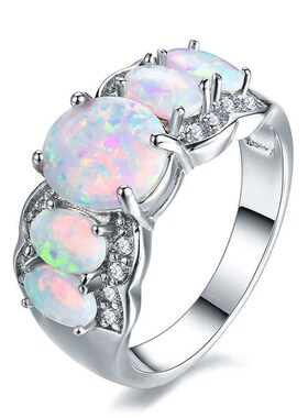 Ring Hot Five Oval Edge White Diamond Ring