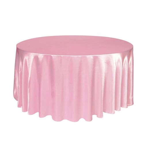 Round Table Cloth Topper Tablecloth Luxury Polyester Satin T