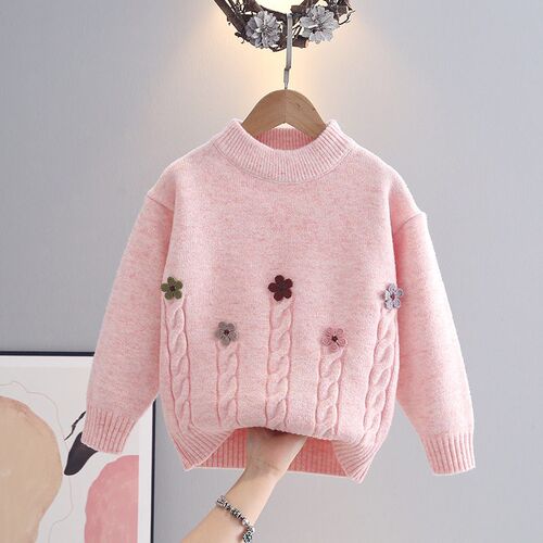 [xin Yuting] Factory Ready Stock Girls Sweater Round Neck Fl