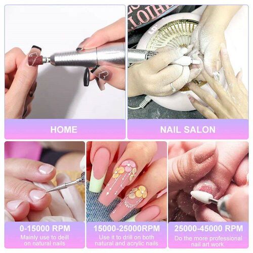 45000RPM Rechargeable Electric Nail Drill Machine Profession