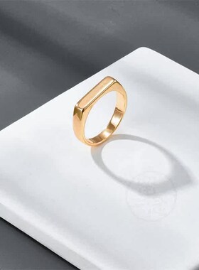 (Ring copper plated 18K minimalist fashion simple ring jewel