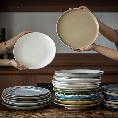 Japanese ceramic plates dish tray disc tableware set