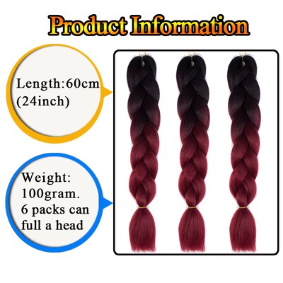 xpression twist Braids hair ombre braid jumbo expression脏辫