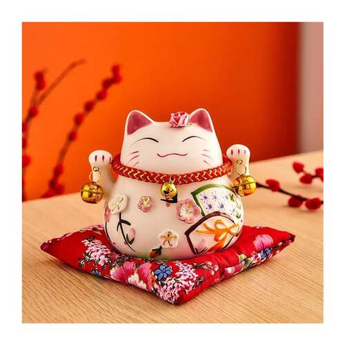 Room Accessories Ceramic Maneki Neko Piggy Bank Japanese Luc