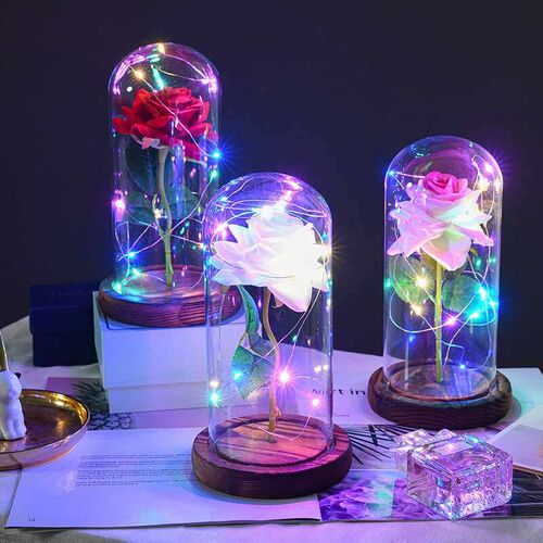 Beauty and the Beast Flannel Rose Lamp Glass Cover Eternal F